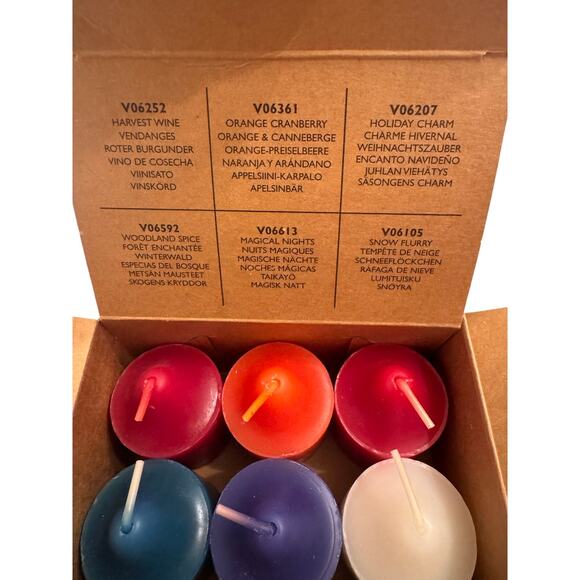 NIB PartyLite Vintage 2004 Holiday Sampler Votive Candles Set of 6 CS0261 - Picture 4 of 4